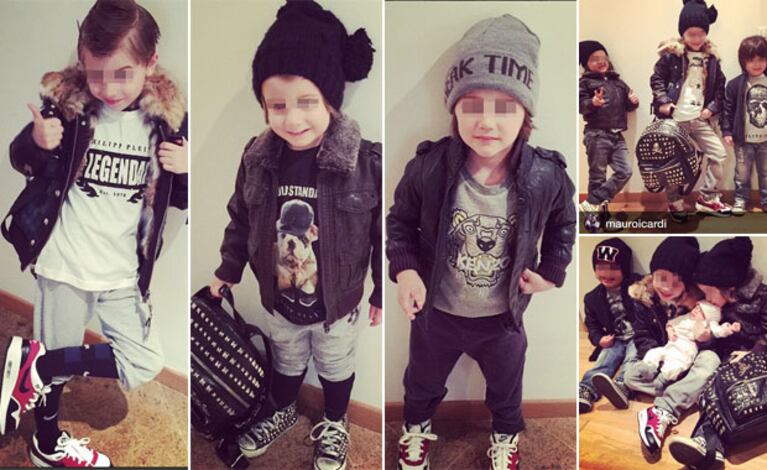 Los hijos de Wanda Nara sorprendieron como pequeños modelos. (Foto: Instagram)