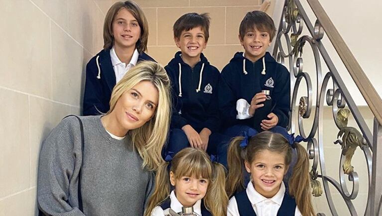 Los hijos de Wanda volvieron al cole.