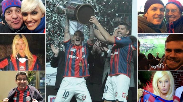 Los hinchas famosos de San Lorenzo festejaron el título en Twitter. (Fotos: Web)