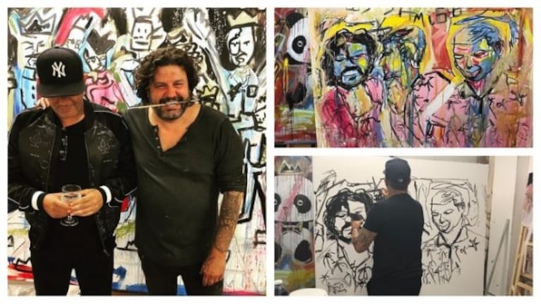 Los hobbies de Alejandro Sanz: el cantante volvió a pintar por una buena causa