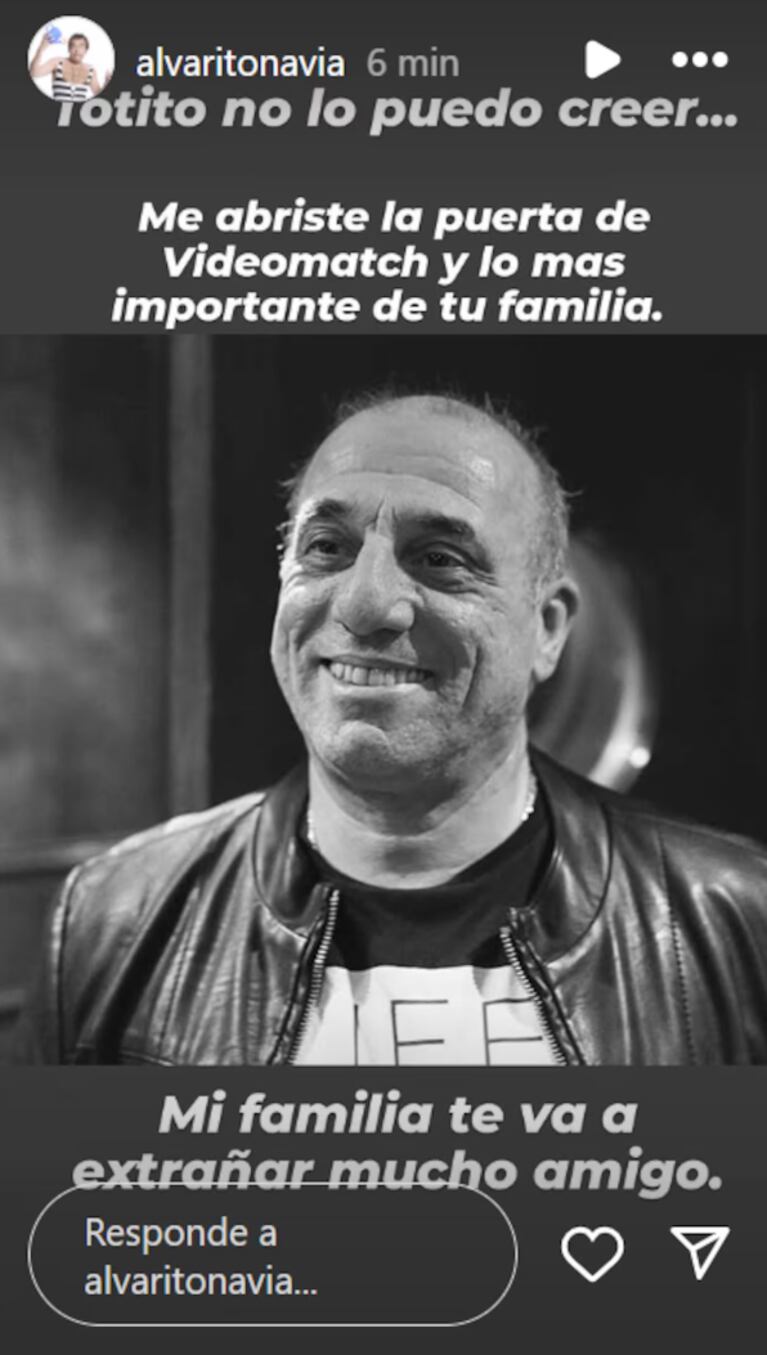 Los humoristas de VideoMatch despidieron a Toti en Instagram. Foto: IG