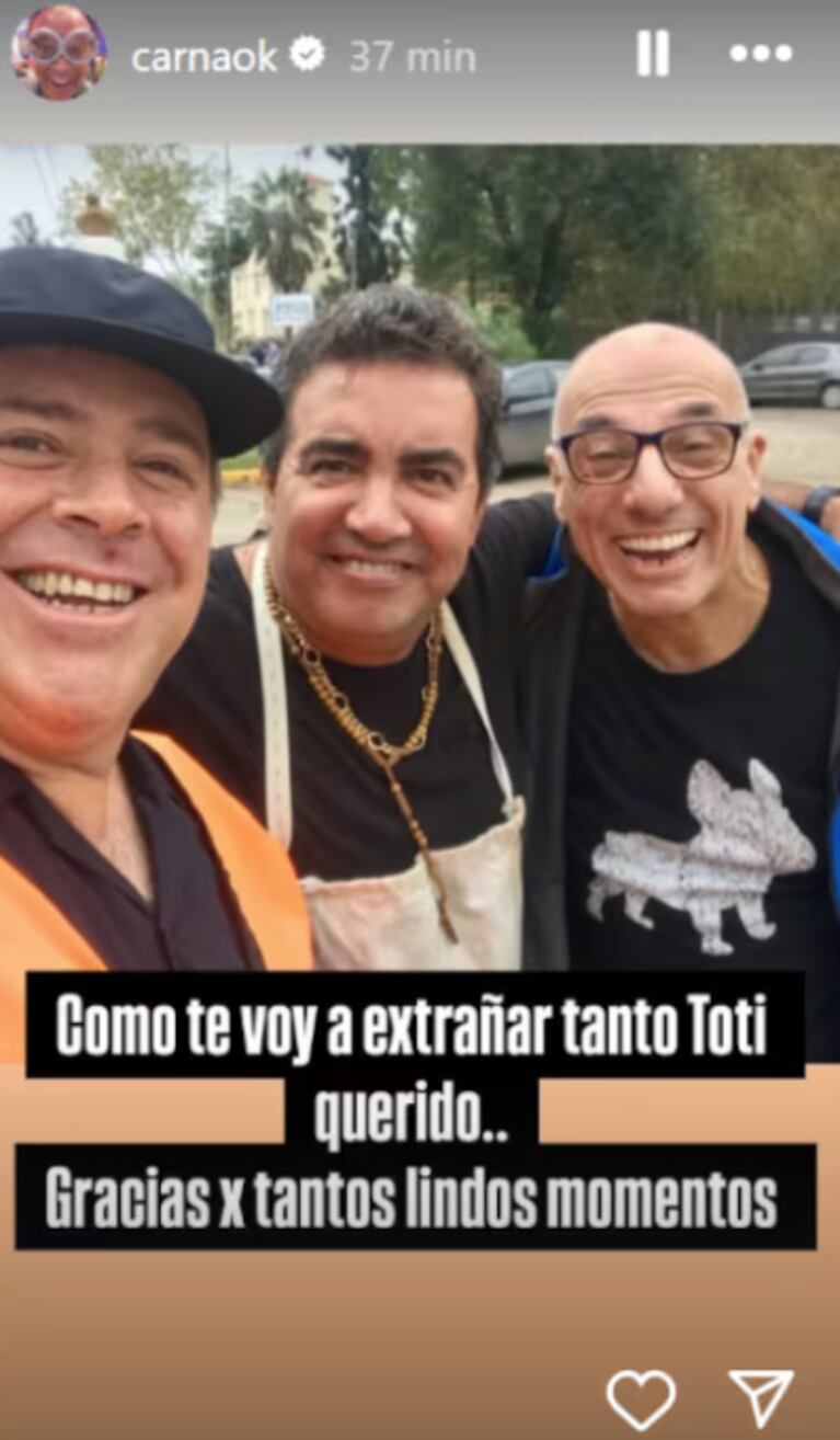 Los humoristas de VideoMatch despidieron a Toti en Instagram. Foto: IG