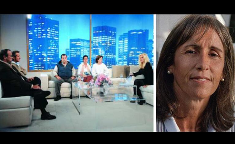 Los imputados por encubrimiento en el living blanco de la diva.