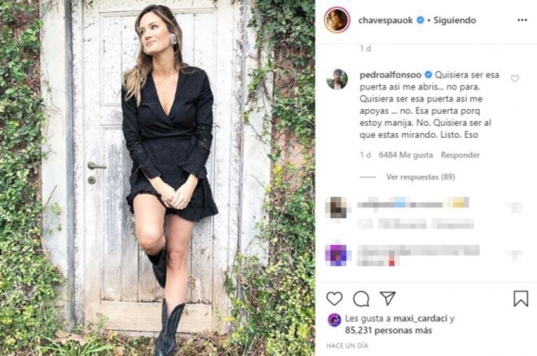 Los insólitos ¿piropos? de Pedro Alfonso a Paula Chaves: "Quisiera ser esa puerta así me apoyás"