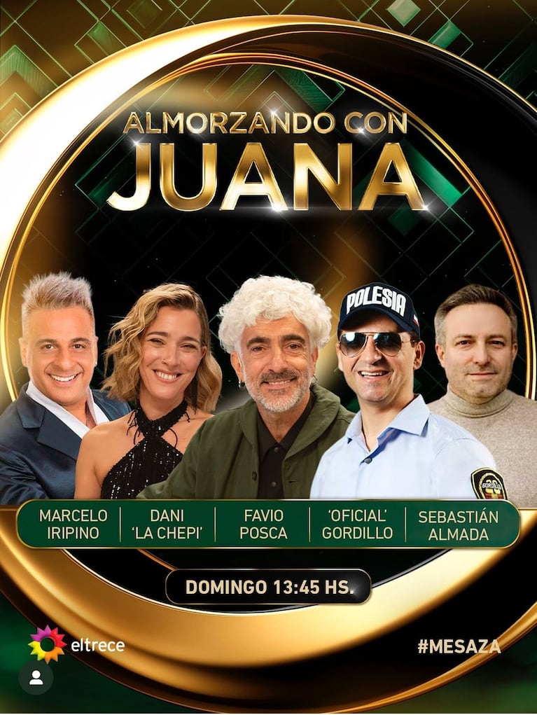Los invitados de Juana Viale de este domingo 6 de julio (Foto: captura de Instagram/@mesazarg).