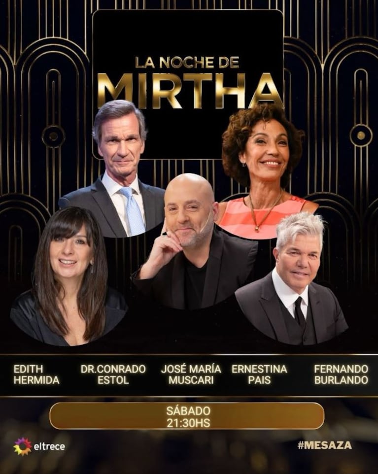 Los invitados de Mirtha Legrand de este sábado 29 de marzo de 2025 (Foto: Instagram @lamesazaarg)