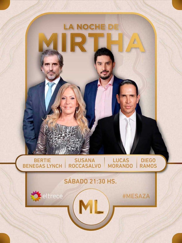 Los invitados de Mirtha Legrand del 4 de julio de 2026 (Foto: Intagram @lameszarg)