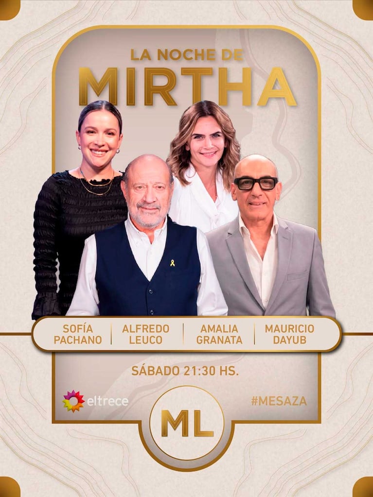 Los invitados de Mirtha Legrand del sábado 7 de marzo (Foto: Instagram @lamesazaarg)