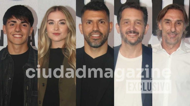 Los invitados del Kun Agüero al estreno de su serie (Foto: Movilpress)