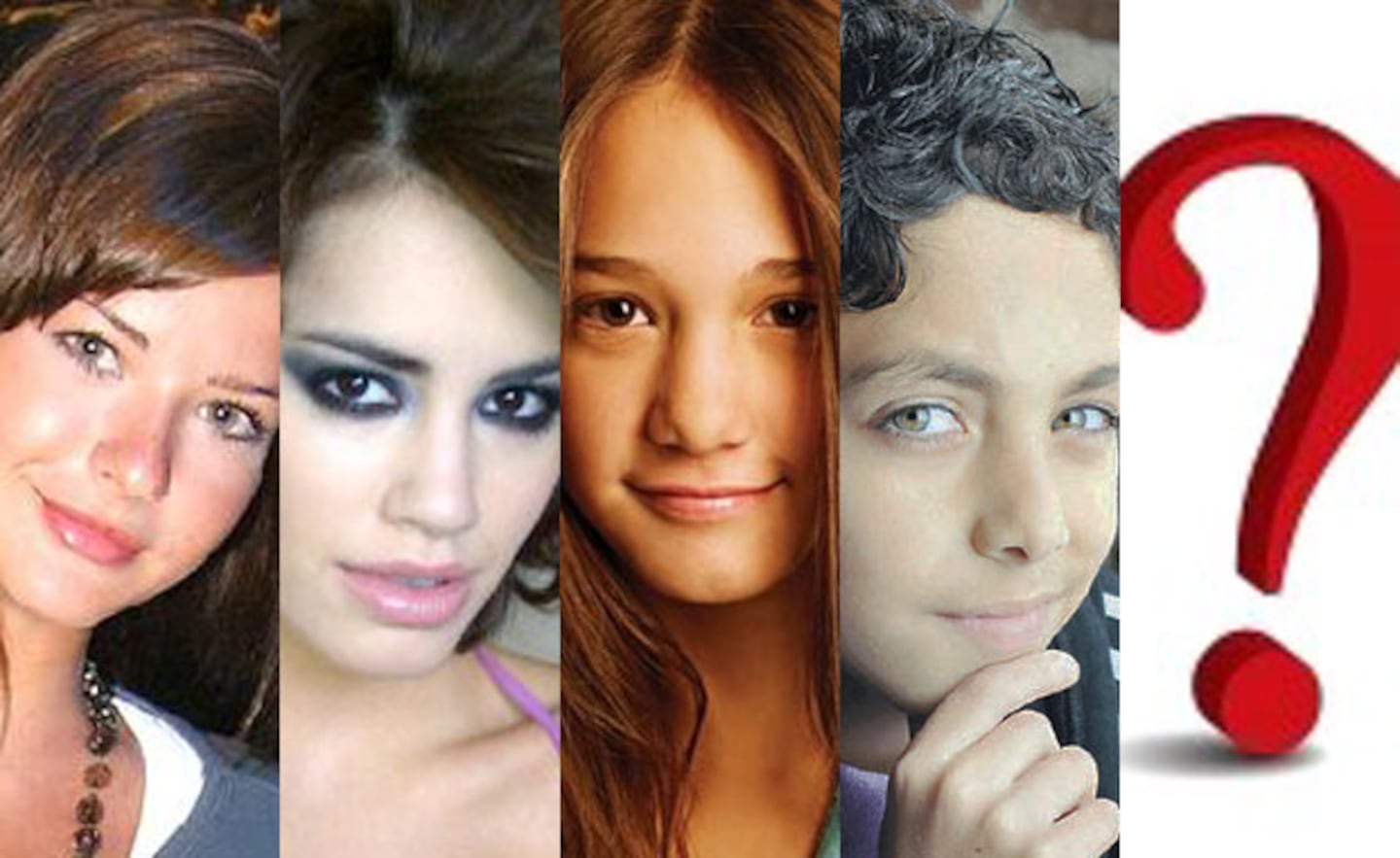 Los jóvenes actores que interpretarán a los hijos de Suar y una incógnita (Fotos: Web). 