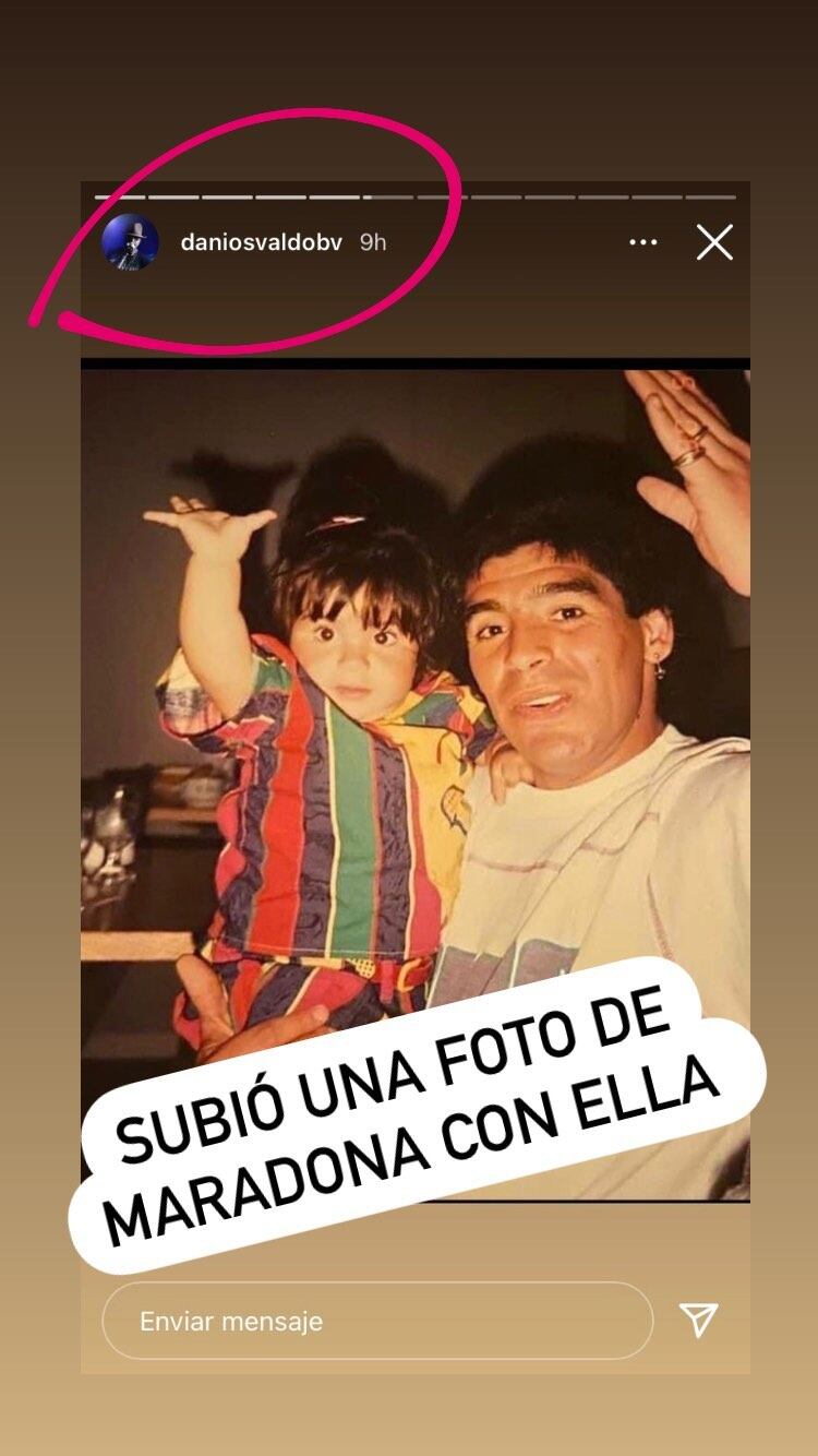 Los llamativo guiños de Gianinna Maradona y Daniel Osvaldo, ¿reconciliados? Foto: Instagram Stories