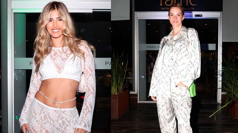 Los looks de Julieta Poggio y Julieta Nair Calvo en la noche de Punta del Este