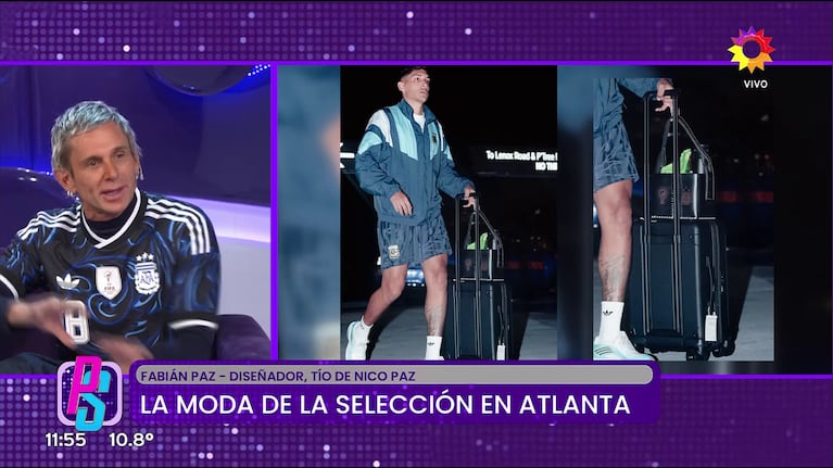 Los looks de los futbolistas de la Selección  argentina (Foto: captura de eltrece).