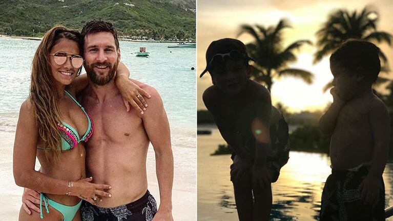 Los looks playeros de Lionel Messi y Antonela Roccuzzo en su paradisíaca luna de miel (Foto: Instagram)