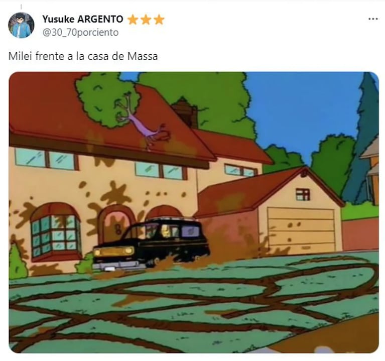 Los mejores memes de Javier Milei y su auto sucio, tras haber ido a buscar a Fátima Flórez al Bailando 2023