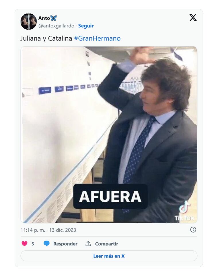 Los mejores memes de la primera gala de nominación de Gran Hermano 2023