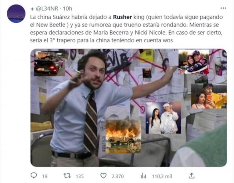 Los mejores memes de la separación de la China Suárez y Rusherking