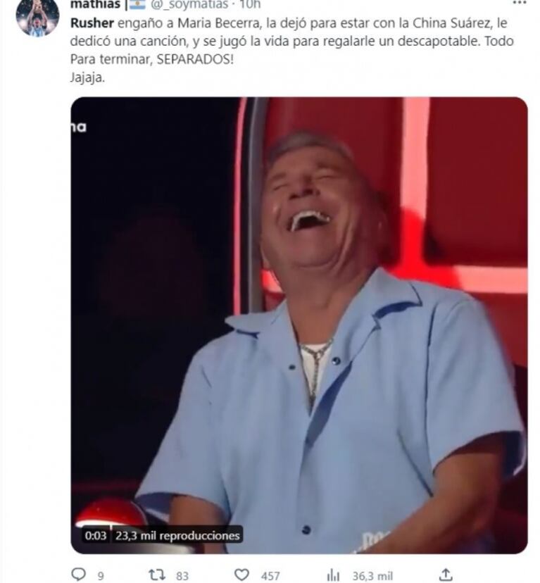Los mejores memes de la separación de la China Suárez y Rusherking