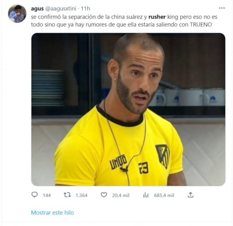 Los mejores memes de la separación de la China Suárez y Rusherking