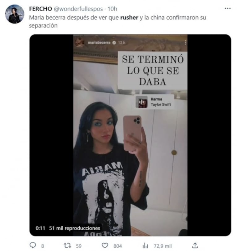 Los mejores memes de la separación de la China Suárez y Rusherking
