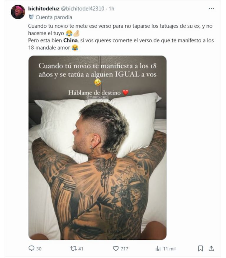 Los mejores memes del tatuaje de Mauro Icardi con la cara de la China Suárez