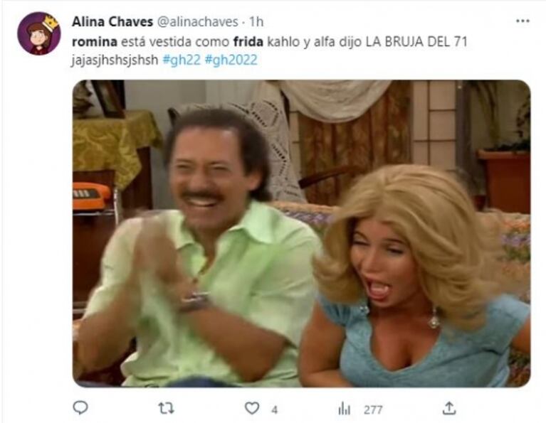 Los mejores memes por el look de Romina al estilo Frida Kahlo en la fiesta mexicana de Gran Hermano 2022