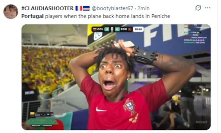 Los memes de la derrota de Portugal en el Mundial 2026 (Foto: X.com)