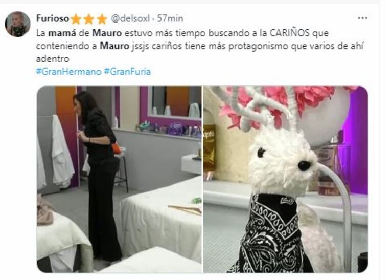 Los memes de la visita de la mamá de Mauro a la casa de Gran Hermano (Foto: Twitter / X)