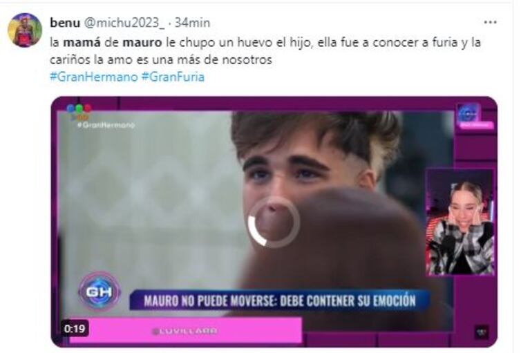 Los memes de la visita de la mamá de Mauro a la casa de Gran Hermano (Foto: Twitter / X)