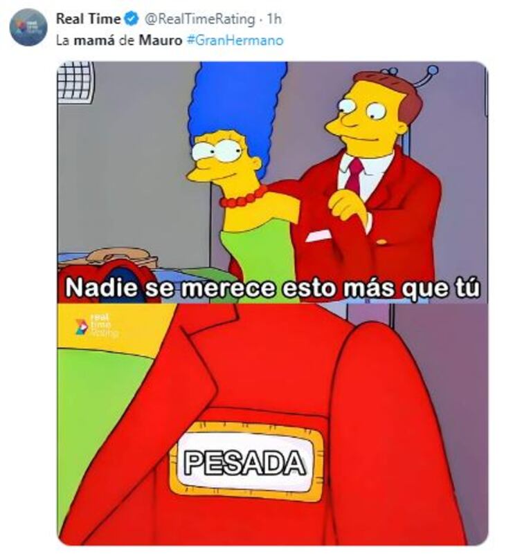 Los memes de la visita de la mamá de Mauro a la casa de Gran Hermano (Foto: Twitter / X)