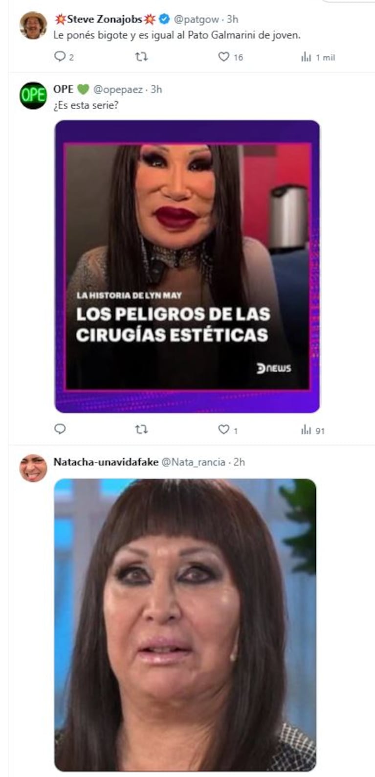 Los memes de las fotos de Cecilia Roth como Moria Casán (Foto: Twitter / X)