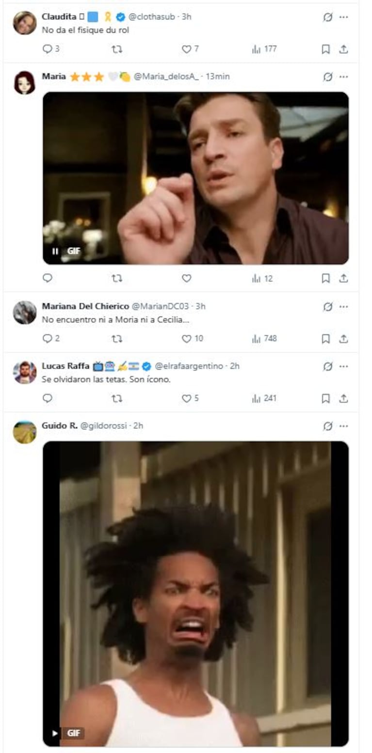 Los memes de las fotos de Cecilia Roth como Moria Casán (Foto: Twitter / X)