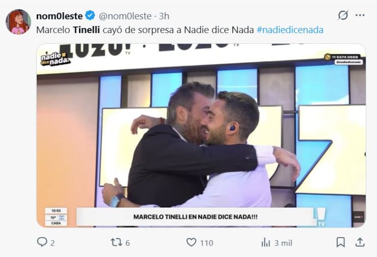 Los memes de Marcelo Tinelli y Nicolás Occhiato juntos en Luzu TV (Foto: captura de X)