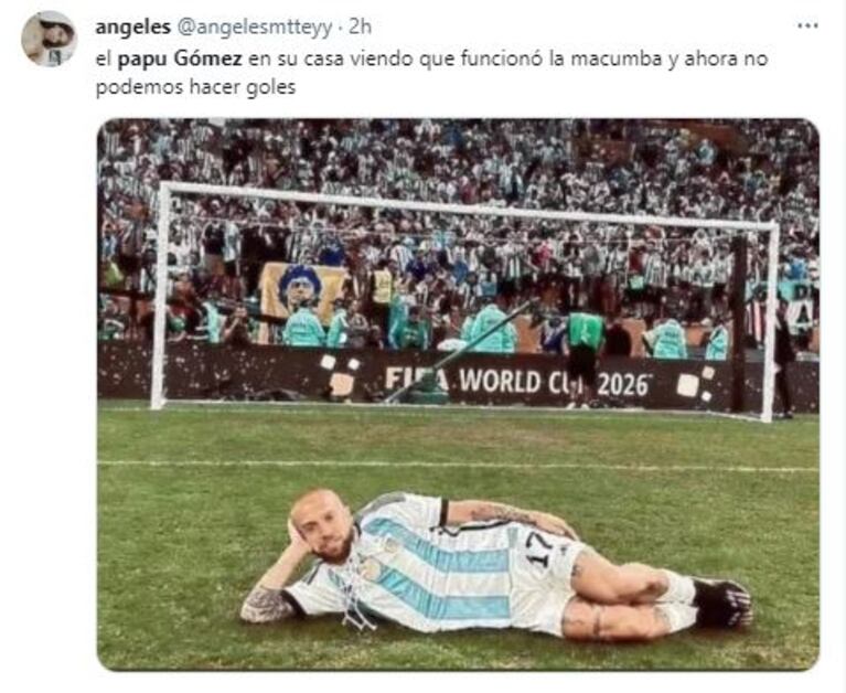 Los memes de Papu Gomez tras el partido de Argentina y Ecuador (Foto: Twitter)