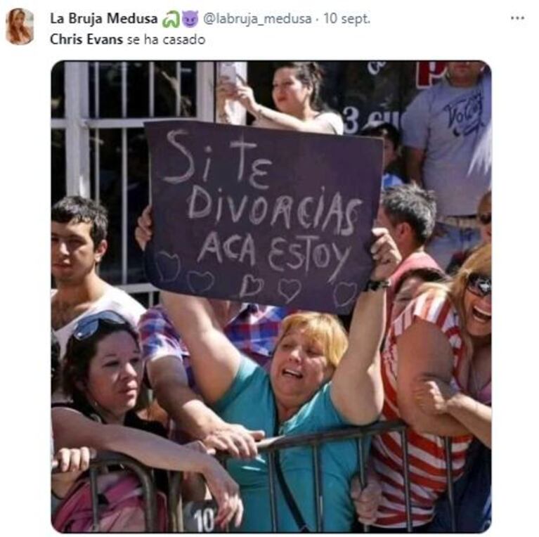 Los memes del casamiento de Chris Evans y Alba Baptista (Foto: Twitter)