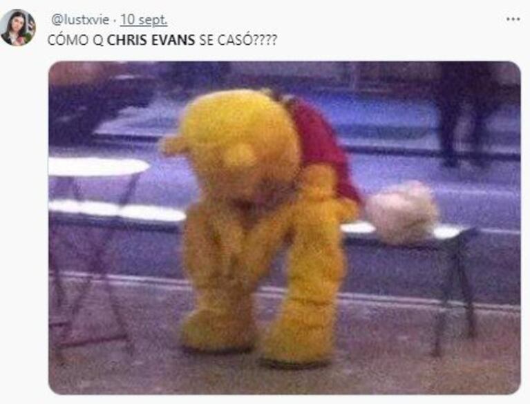 Los memes del casamiento de Chris Evans y Alba Baptista (Foto: Twitter)