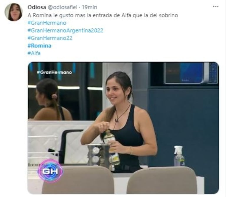 Los memes del regreso de Alfa a Gran Hermano 2022: Romina y Julieta fueron el blanco de las bromas	