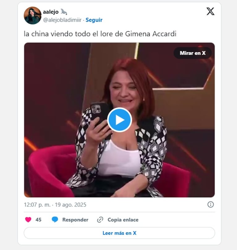 Los memes explotaron tras la confesión de Gimena Accardi sobre su infidelidad a Nicolás Vázquez. Crédito: X