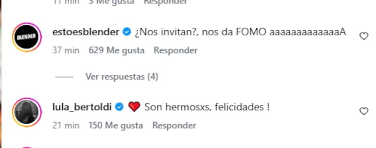 Los mensajes de los famosos al anuncio de casamiento de Lali y Pedro