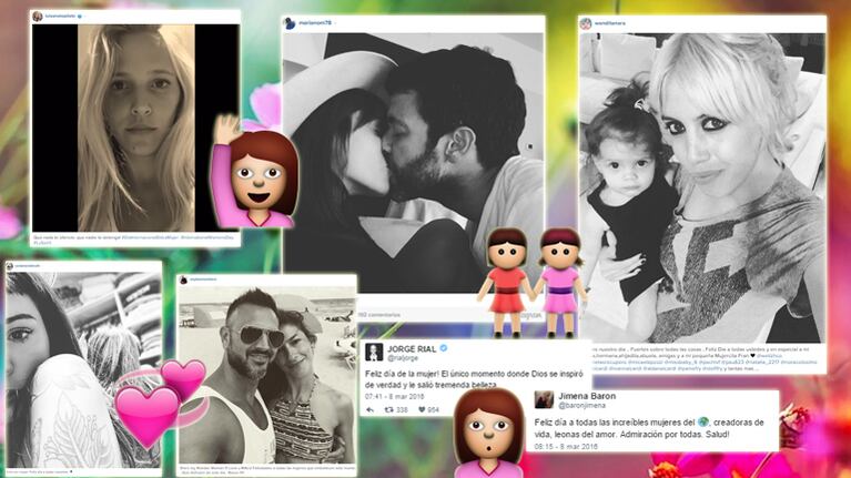 Los mensajes de los famosos en el Día Internacional de la Mujer (Foto: Twitter e Instagram)