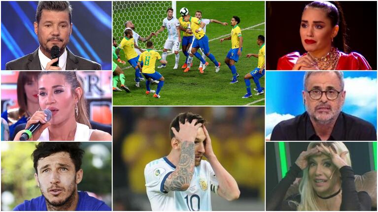 Los mensajes de los famosos por la derrota de Argentina frente a Brasil en la Copa América