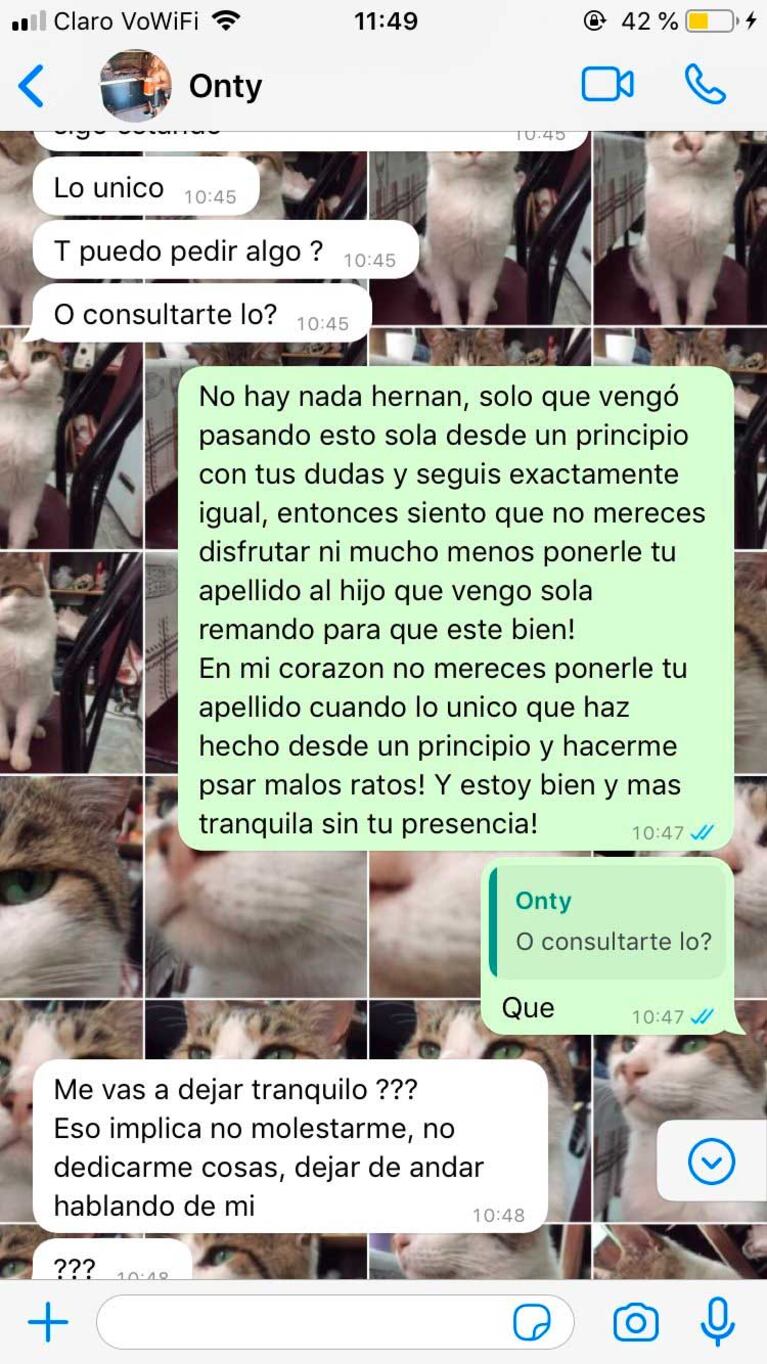 Los mensajes de Thania Aguilera contra Hernán Ontivero (Foto: Twitter / X)