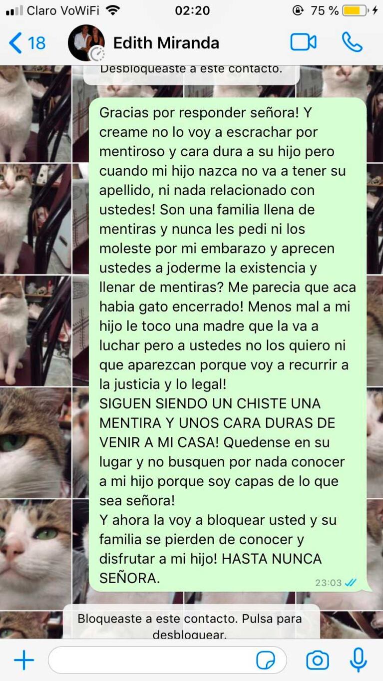 Los mensajes de Thania Aguilera contra Hernán Ontivero (Foto: Twitter / X)