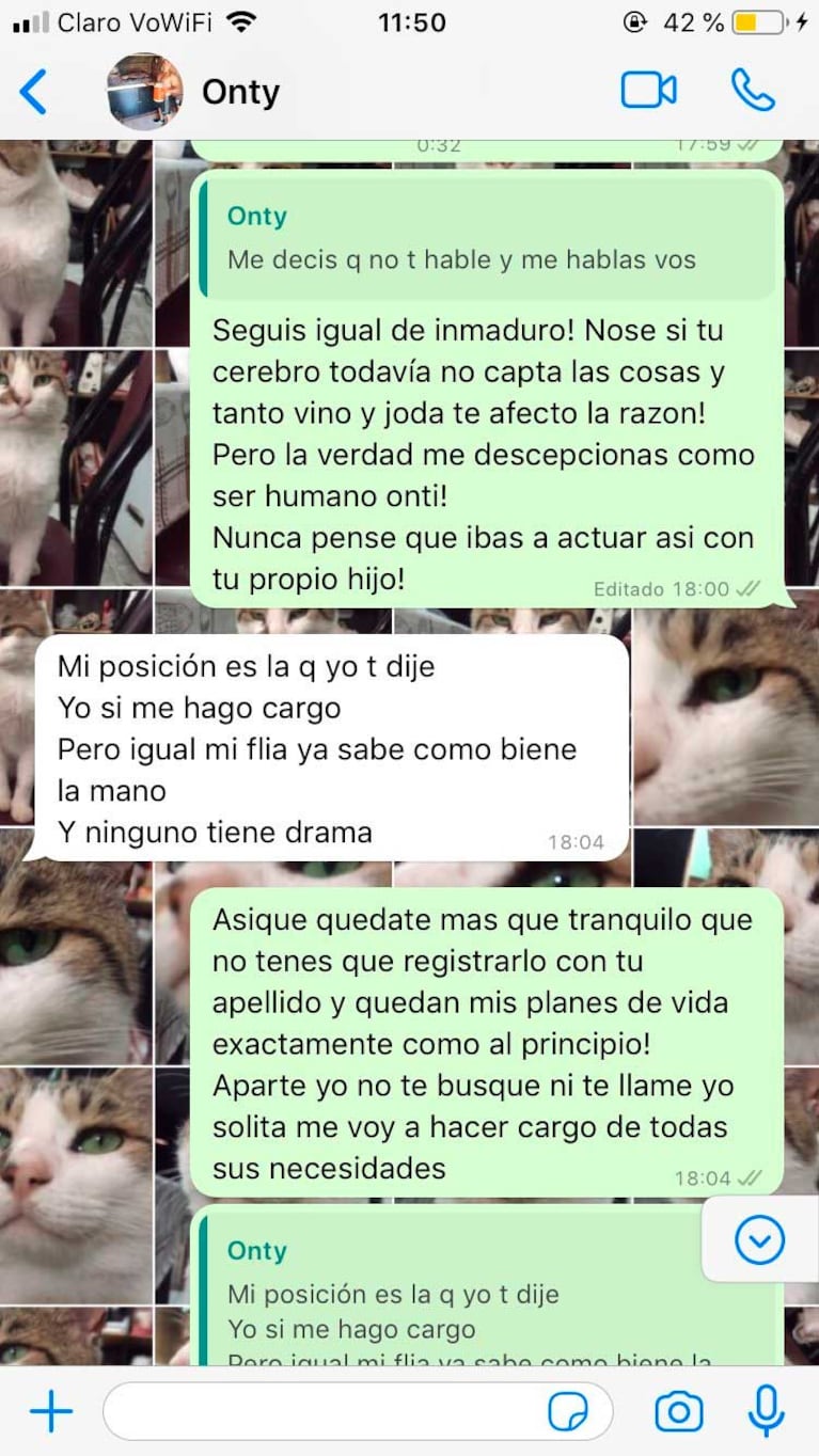 Los mensajes de Thania Aguilera contra Hernán Ontivero (Foto: Twitter / X)