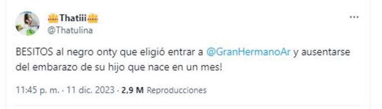 Los mensajes de Thania Aguilera contra Hernán Ontivero (Foto: Twitter / X)