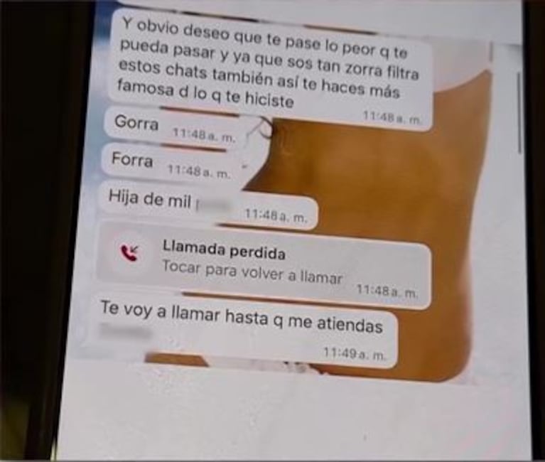 los mensajes más fuertes entre Cecilia Insinga y Luciana Elbusto (Foto: captura América TV)