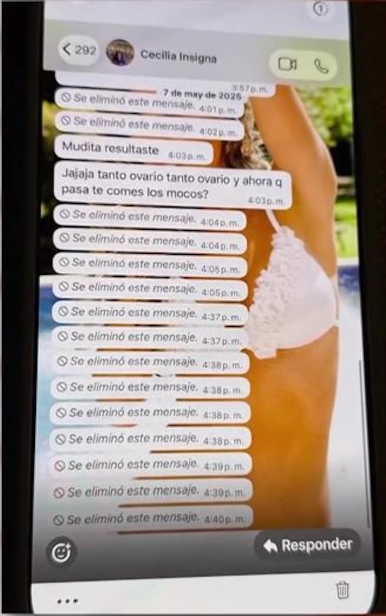 los mensajes más fuertes entre Cecilia Insinga y Luciana Elbusto (Foto: captura América TV)