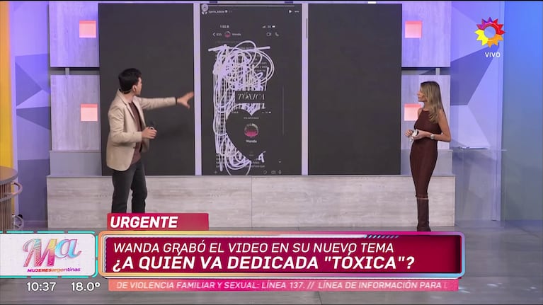 Los mensajes tóxicos de Wanda Nara a L-Gante (Foto: captura de eltrece).