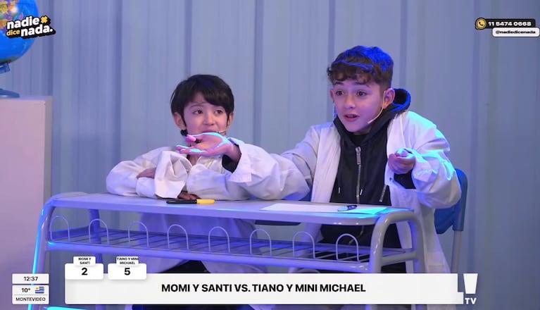 Los nenes que le ganaron a Momi Giardina y Santiago Talledo.