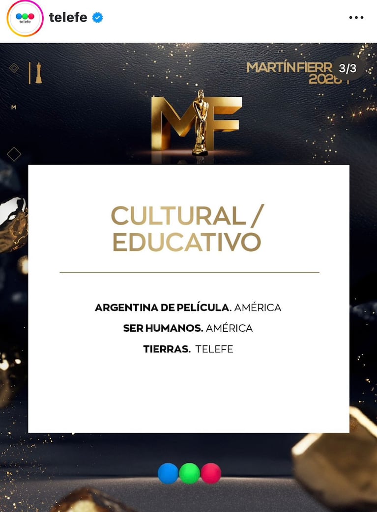 Los nominados a los Martín Fierro de TV 2026 (Foto: Instagram/@telefe).